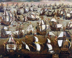 English ships and the Spanish Armada, August 1588